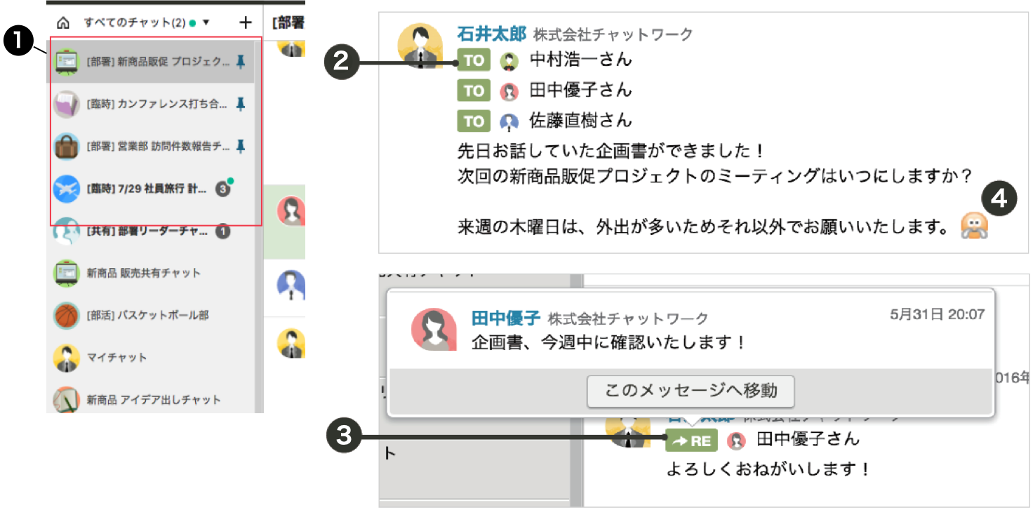 使いやすいチャット