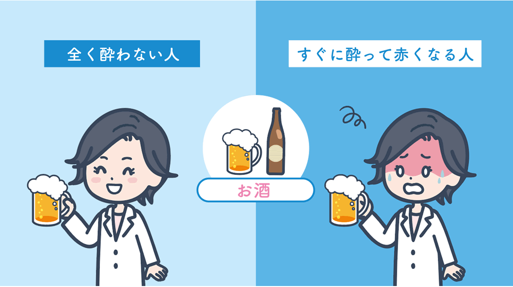 アルコールの代謝は人によってさまざま